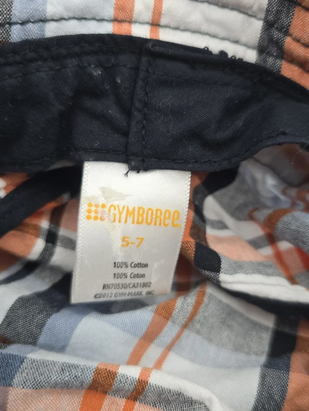 Kids Gymboree Plaid Cotton Bucket Hat Size 5-7